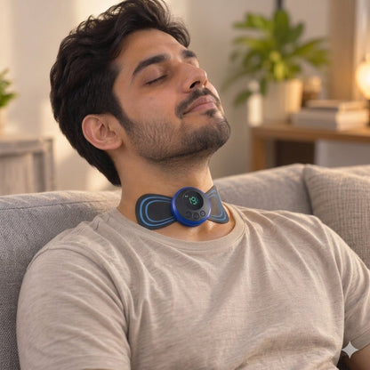 USB Rechargeable EMS Neck Massager — 8 Modes, 19 Intensity Levels