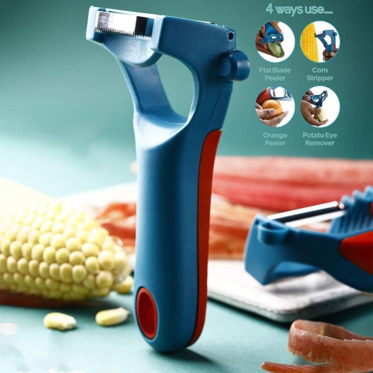 4-in-1 Multi-functional Vegetable  Fruit Peeler (1 Pc)